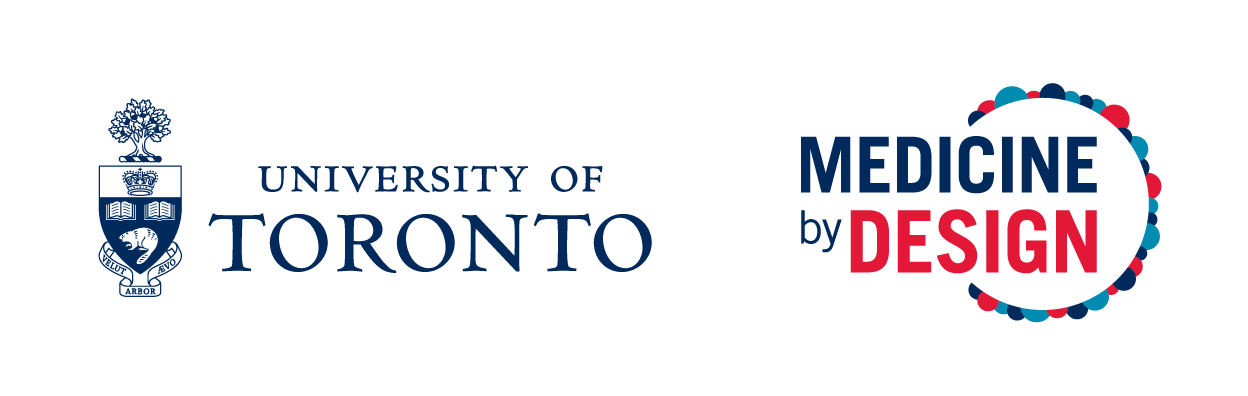 logo of sponsors: University of Toronto and Medicine by Design